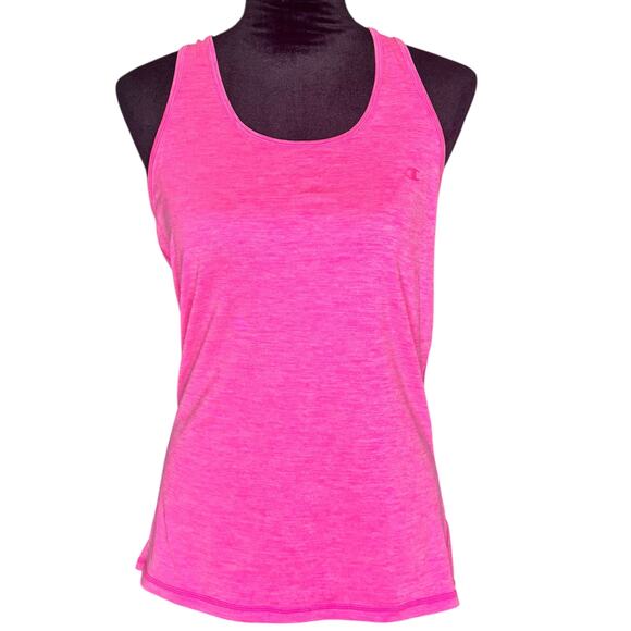 CHAMPION Performance Neon Pink Marl Racerback Tank Workout Top Medium - Picture 1 of 7